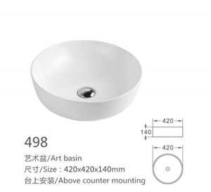 Lavabo à <span class=keywords><strong>main</strong></span> moderne blanc pour comptoir Céramique Art <span class=keywords><strong>Wash</strong></span> - Product Image 2