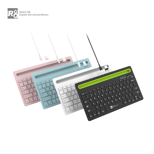 Wholesale Ergonomic Design Wireless 2.4G Bluetooths Keyboard Wireless With Stand Hold for iPad iPhone Android IOs Customize