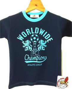 เสื้อเชิ้ตพิมพ์ลายแขนสั้นคอกลมสำหรับเด็กผู้ชาย อายุ 2-8 ปี ผ้าฝ้าย 100% ขนาด 20 ซม. น้ำหนัก 190-200 กรัม/ตร.ม. - Product Image 3