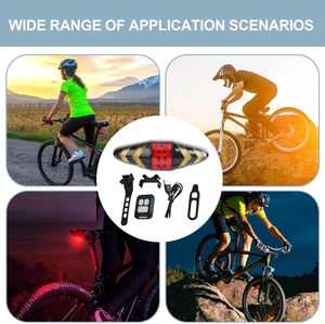Lampe de sécurité intelligente pour vélo, télécommande sans fil, LED ultra-lumineuse, balise d'avertissement rechargeable pour vélo de montagne et de course - Product Image 6