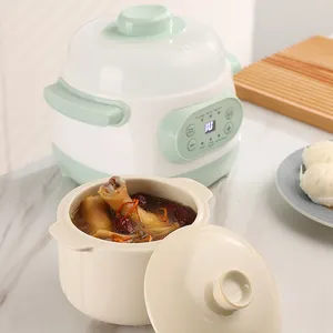 Sağlık StewPot elektrikli seramik Crock Pot yavaş pişirici makinesi, termal güveç potu