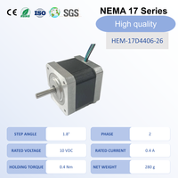 Moteur pas à pas hybride Nema17 carré à couple élevé, 2 phases, pas de 1,8°, alimentation 10 V CC, 0,4 A, avec bride de 42 mm pour machines CNC