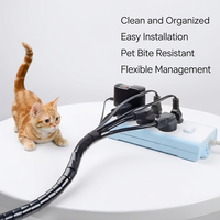 PE Spiral Cable Wrap Flexible Wire Harness Organizer Selongsong Manajemen Kabel Tahan Korosi untuk Komputer Rumah Kantor