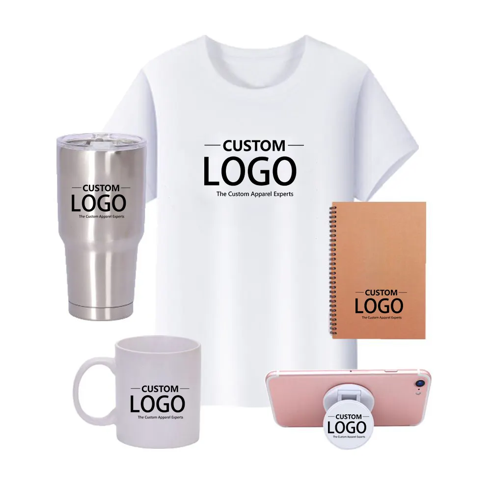 2023 Merchandising Marketing articoli da regalo promozionali all'ingrosso prodotti promozionali in bianco T Shirt Matel Mug regali aziendali