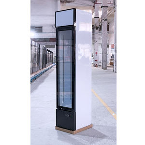 Congelador vertical con puertas de vidrio Congelador sobre ruedas Congelador Delgado Refrigerador <span class=keywords><strong>Pepsi</strong></span> con puerta de vidrio para bebidas - Product Image 6