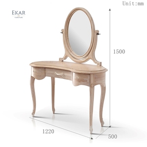 Cổ Điển Phòng Ngủ Thiết Kế Nội Thất Antique Vanity Dresser Với Gương FV-129 - Product Image 5