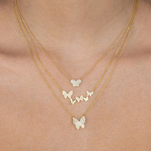 Trendz N62001 productos de venta caliente Bling helado cubano Cadena de enlace directo de la mariposa encanto gargantilla Collar para las mujeres - Product Image 2