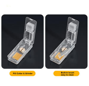 Cortador y Triturador de Pastillas 3 en 1 de Plástico con Color Personalizado, Caja de Medicamentos con 7 Compartimentos, Mini Caja de Almacenamiento de Pastillas Portátil Doble de Plástico - Product Image 4