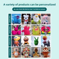 Enseigne LED extérieure gonflable publicitaire, modèle de dessin animé, mascotte ambulante personnalisée, costume d'image IP pour marketing créatif