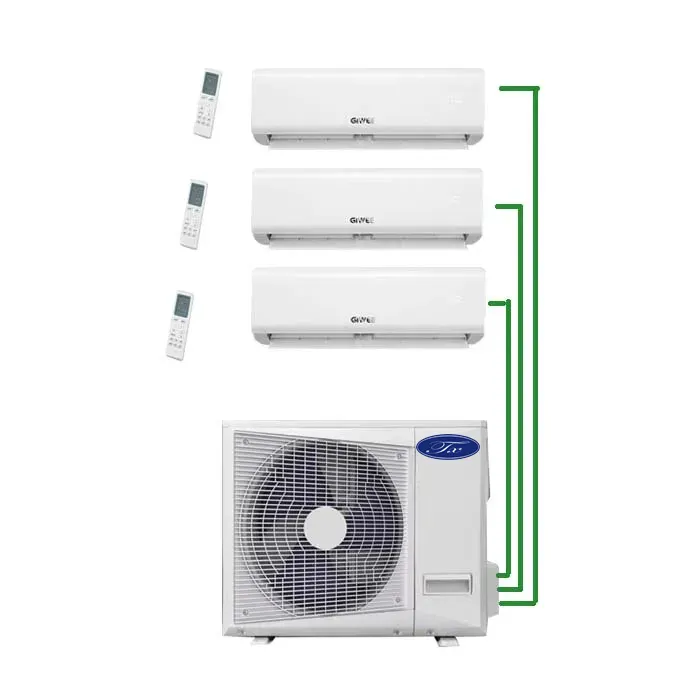 18000btu climatiseur d'unité intérieure murale multi split one drive three aircon