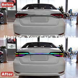 Conjunto de Luces Traseras LED AURON de 12V, Nuevas, Rojas, de ABS, Impermeables, para Corolla 2019-2025, Modificación, Actualización, Luces Guía RGB - Product Image 4