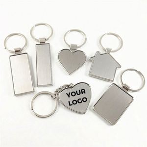 Custom Logo Engraved Metal Keychains Round Tag Laser Engraved Pendant <b>Key</b> Chain Waterproof <b>Blank</b> Stainless Steel Keychains - Product Image 1