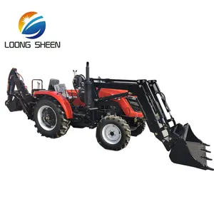 Traktor Ringkas Pertanian Kecil/Mini 4X4 Multifungsi Terbaru dengan Loader dan Backhoe