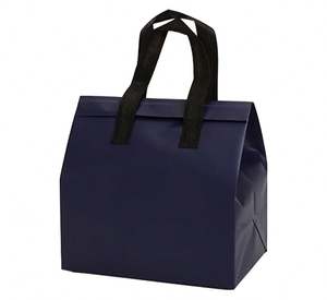 Petit sac isotherme en non-tissé recyclé, sac à lunch laminé, sacs isothermes - Product Image 2