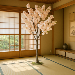 <span class=keywords><strong>Arbre</strong></span> de cerisier européen artificiel de grande taille, facile à assembler, fleurs artificielles, décoration intérieure/extérieure, fleurs roses réalistes, Noël - Product Image 1