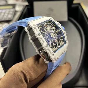 맞춤형 고품질 자동 기계식 무브먼트 시계, 편안하고 내구성 있는 고무 시계 - Product Image 3