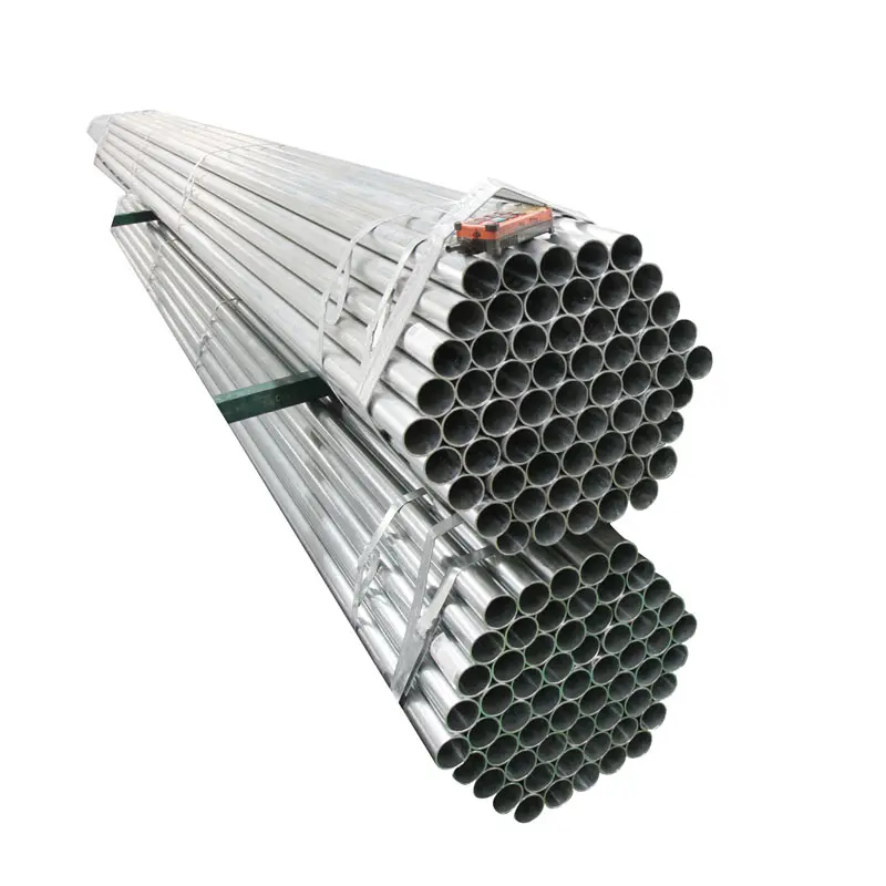 Precio de tubo de hierro galvanizado plateado Tubo de acero galvanizado redondo ERW Tubos Acero Al Carbono Con Costura Schedule 40 Jinnuo Steel