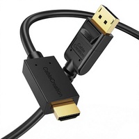 Câble Active DP vers HDMI CableCreation, adaptateur DP 1.2 vers HDMI 4K30Hz prenant en charge la technologie Eyefinity multi-écrans pour moniteur PC