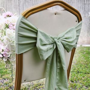 Chaise en gaze de coton tissée simple de style balinais avec nœud pour la décoration de mariages, hôtels, banquets, fêtes à domicile et événements - Product Image 2