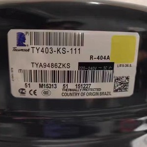 Compresor Tecumseh TY403-KS-111 R404A 220-240V con protección térmica para equipos de refrigeración - Product Image 1