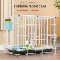 Cage à lapins extra-large, cryptée, avec fermeture à bouton, en plastique épaissi, pliable, écologique, de haute qualité, capacité 15 kg, pour usage domestique