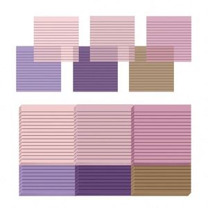 HengXin Transparent Sticky Note With Line <b>pink</b> Colors School Supplies Kawaii Stationery Self-adhesive - Product Image 3