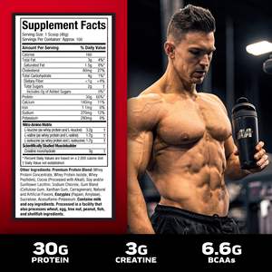 Fórmula de construcción de polvo de proteína de suero con aislado de proteína de suero y péptidos Creatina Polvo de ganancia muscular Personalizar el crecimiento muscular - Product Image 6