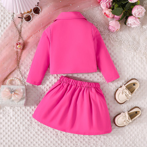 Completo Autunnale per Bambine, Giacca in Denim Stile Western Retrò di Alta Qualità con Pantaloni, Set Due Pezzi - Product Image 3