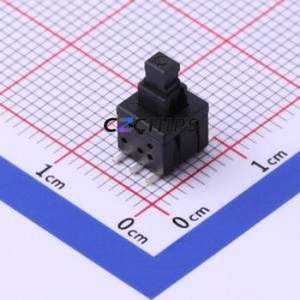 TK-6580S-1 Push Button Switch SMD Switch Double Pole Double Throw Self-Locking Square Plunger Vertical Mount - Product Image 1