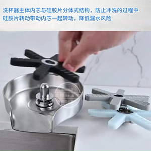 Cup Washer 304 Stainless Steel Wall Mounted 800mm Hose With Brass Fittings For Coffee Shop Tea Bar KTV Home Use - Product Image 4