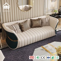Canapés en cuir, canapé moderne rembourré de luxe, ensemble de meubles de salon, canapé modulaire sectionnel pour villa haut de gamme, penthouse