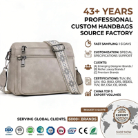 Borsa a Tracolla di Lusso Personalizzabile per Donna in Pelle PU con Chiusura a Cerniera Impermeabile Estiva con Cinghie Larghe in Poliestere