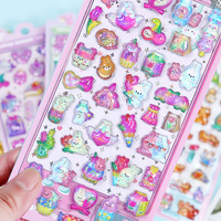 Nouveauté : Adorables personnages de dessins animés 3D stéréoscopiques en cristal DIY pour coques de téléphone portable (animaux et bonbons)