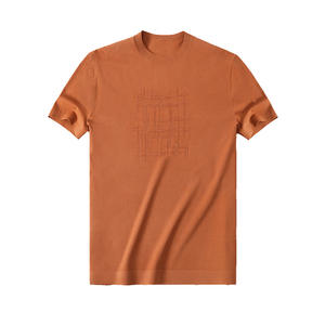 เสื้อถักไหมพรมแขนสั้นสำหรับผู้ชายเสื้อถักโครเชต์เสื้อถักแบบถักโลโก้ออกแบบได้ตามต้องการ - Product Image 1