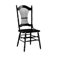 Chaise Windsor en bois massif de style français vintage, chaise de salle à manger sculptée rétro américaine, mobilier de restaurant de designer européen