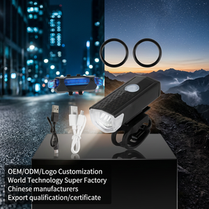 Luz de Bicicleta Portátil Recargable por USB, 300LM, LED Súper Brillante, Impermeable IPX6, 4 Modos, Delantera/Trasera, Batería de 800mAh, para Ciclismo al Aire Libre - Product Image 1