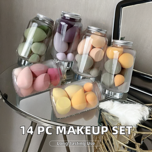 แป้งพัฟหลากสีนุ่มสำหรับแต่งหน้า14-Pcs ปราศจากน้ำยางข้นสามเหลี่ยมสำหรับความงามติดฉลากส่วนตัว - Product Image 2