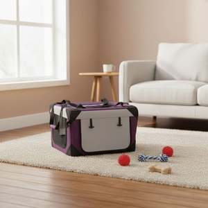 Caja de Transporte para Perros de Excelente Calidad, Jaula de Viaje Suave para Perros, Jaula Lateral Cómoda para Mascotas - Product Image 1