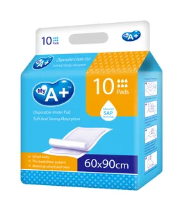 Almohadillas absorbentes desechables para cama de incontinencia para eliminación de enfermería para Adultos de 60x90CM