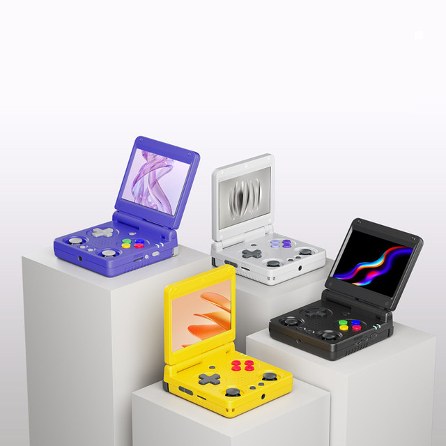 ANBERNIC RG34XXSP FLIP Folding Game Machine Portable Retro Handheld Game Console 3.4-inch IPS Streaming Screen Gaming for PS1