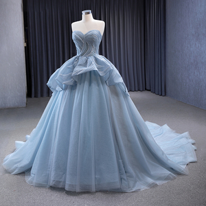 Robes de soirée Rsm231064 2023, robe de bal sexy en dentelle bleue, tenue de soirée de luxe, robe de bal - Product Image 5