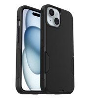 Étui pour iPhone 16e, 15, 14 et 13 - Noir, fin et résistant, format de poche, avec protection des ports