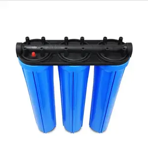 Wasser tropfen 3-stufiges Wasserfilter system für das ganze Haus, 20 Zoll große blaue Filter gehäuse