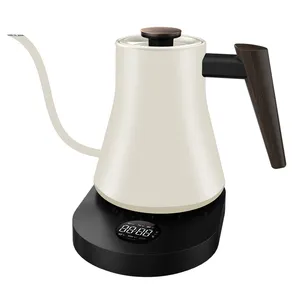 2024 New Digital Keep Warm Gooseneck Kettle Drip Coffee Electric Kettle 0.8L Mini Kettle SS304 Water Boiler With CE CB