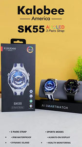 Новейшие умные часы SK55 с Android, AMOLED-дисплеем, 3 ремешками, звонками по Bluetooth, всегда активным дисплеем, функцией Dynamic Island, отслеживанием здоровья и водонепроницаемостью IP68 - Product Image 6