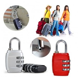 TSA Koper Mini 3 Digit Kode Gembok, Koper Koper Bagasi Mini, Kata Sandi, Kode Logam, Kunci Kode Gembok - Product Image 5