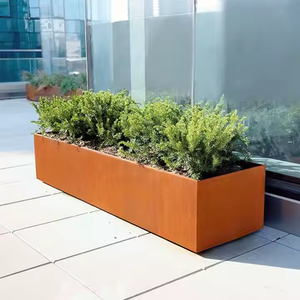 Weathering Resistant Outdoor Corten Steel <b>Planter</b> <b>Box</b> - Product Image 4