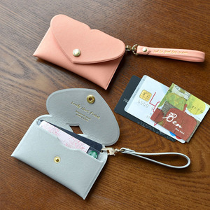 PU leather bus card holder/coin purse with snap closure, key pouch, <b>document</b> <b>bag</b>, gift set, logo printing available. - Product Image 2