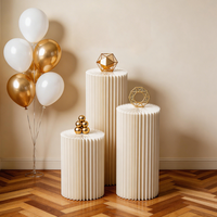 Supports à gâteaux pliables en carton écologique et acrylique |   Présentoirs cylindriques pour table de desserts, réutilisables, légers, décoratifs