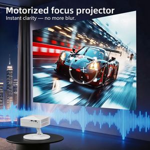 Mini-projecteur portable Android 14 à courte focale, projecteur intelligent WiFi 720P 4K intégré pour home cinéma - Product Image 4